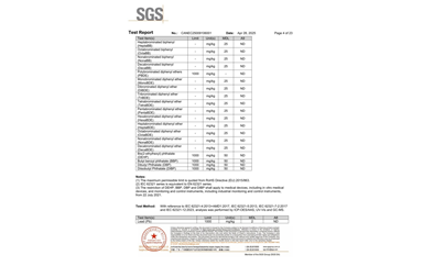 環保測試報告 ROHS+鹵素 CANEC25009106001