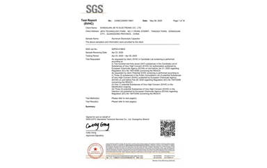 環(huán)保測(cè)試報(bào)告 SVHC CANEC25009119801